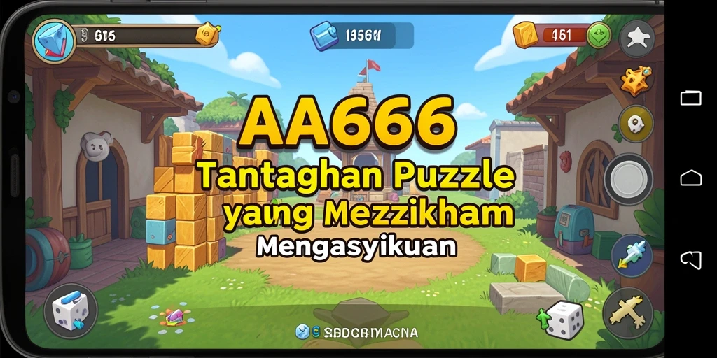 Tangkapan layar gameplay AA666 yang penuh tantangan puzzle.