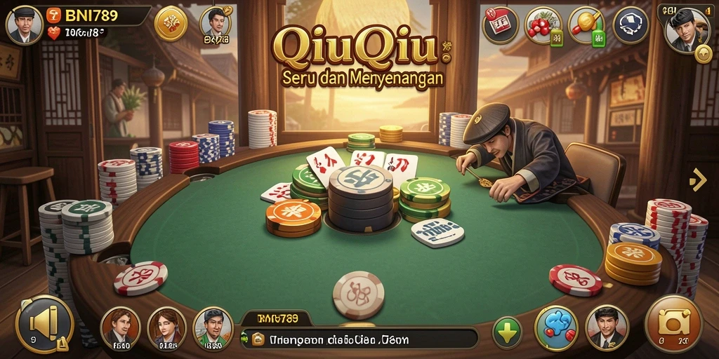 Tampilan gameplay QiuQiu yang menarik dan interaktif.