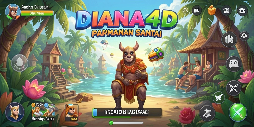 Tampilan gameplay DIANA4D yang menarik dan penuh warna.