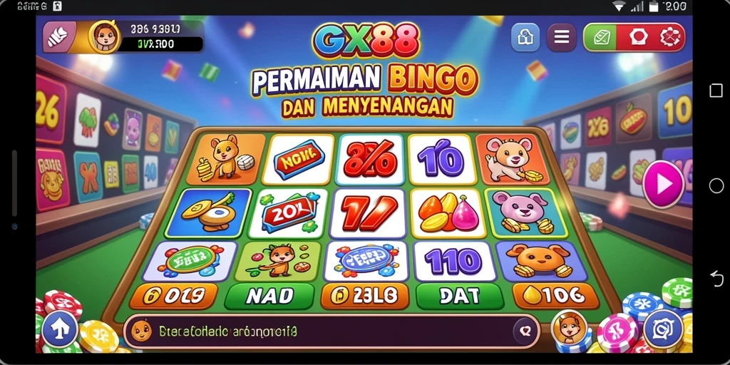 Screenshot utama GX88 menampilkan gameplay seru permainan Bingo.