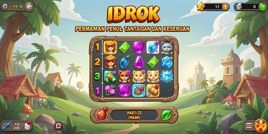 Gameplay seru dan penuh warna di IDROK yang menantang.