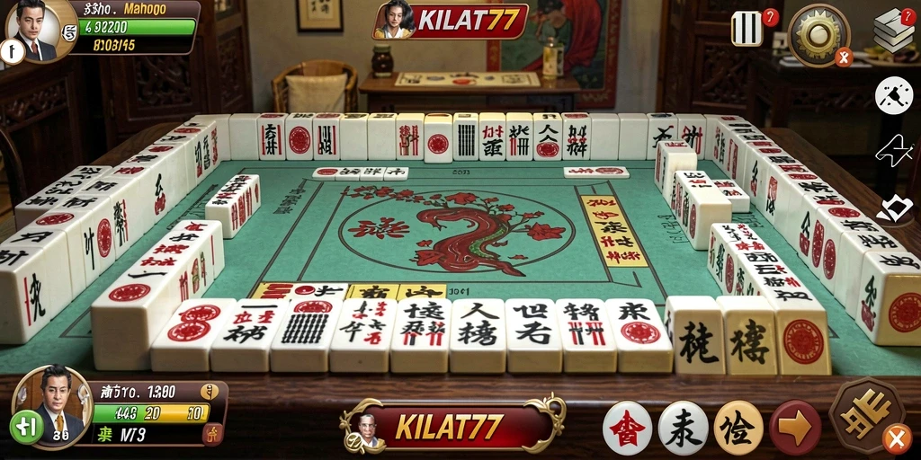 Tampilan gameplay menarik dari KILAT77 yang menyajikan Mahjong.
