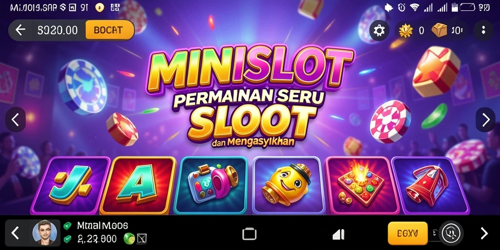 Tampilan gameplay menarik dari MINISLOT yang penuh warna.