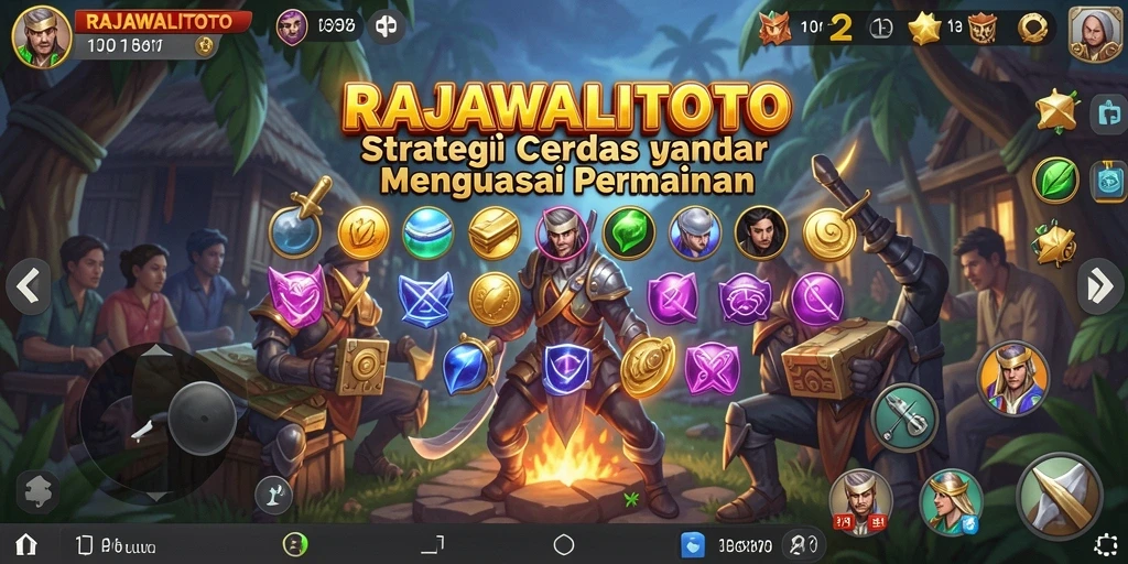 Tangkapan layar utama RAJAWALITOTO menampilkan aksi strategi yang menegangkan.