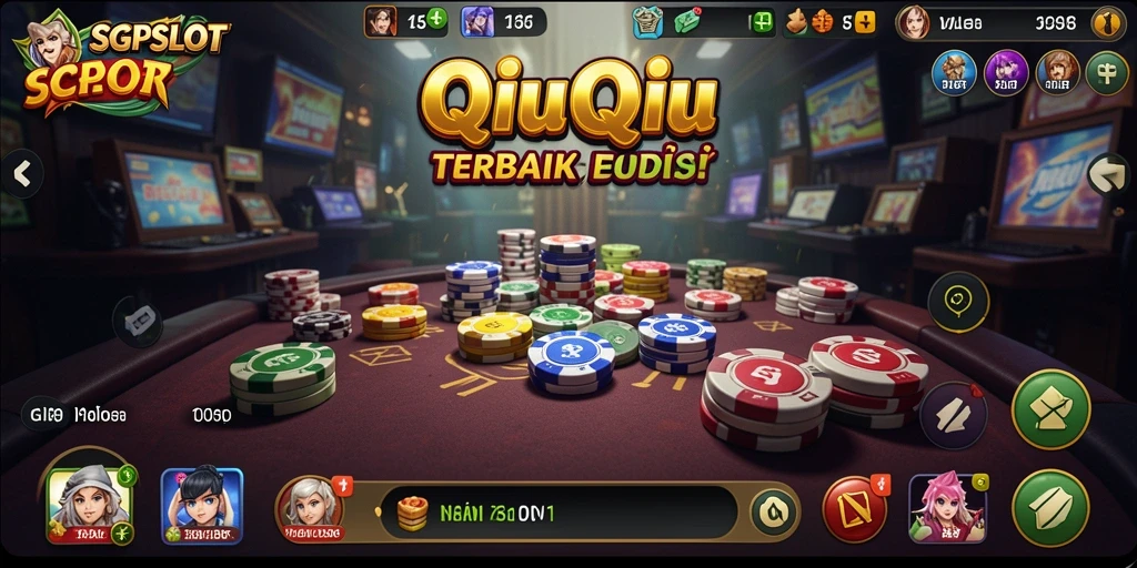Tampilan gameplay SGPSLOT yang mendebarkan dalam permainan QiuQiu.